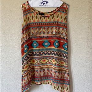 Sleeveless Aztec Top